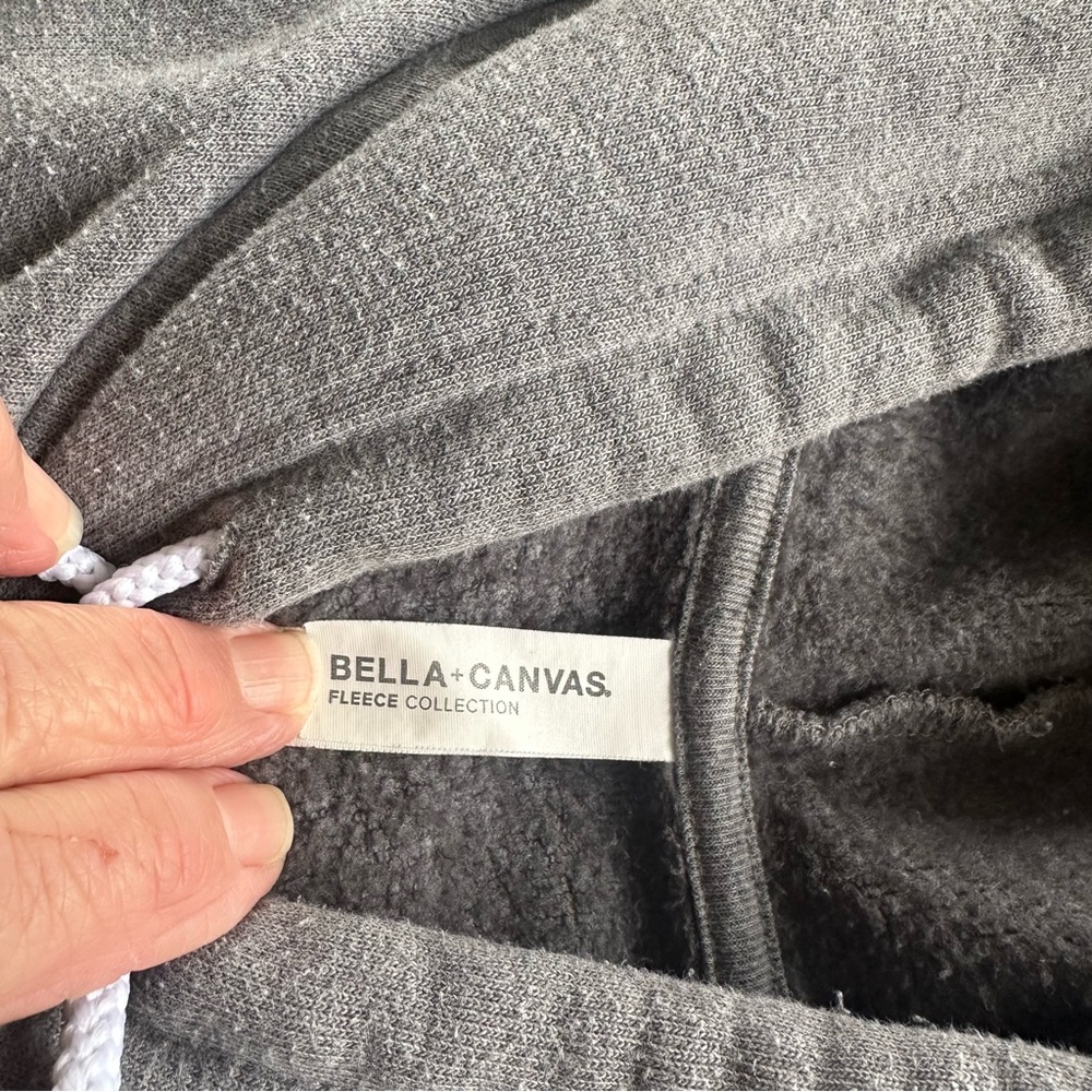 Bella Canvas‎ Gray Hoodie with Vintage Graphic - Picture 5 of 7